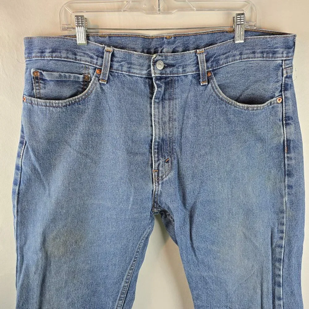 Levis 505 Jeans 38x30 Blue Denim Regular Fit Straight Leg 100% Cotton Normcore A
